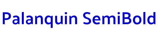 Palanquin SemiBold 字体